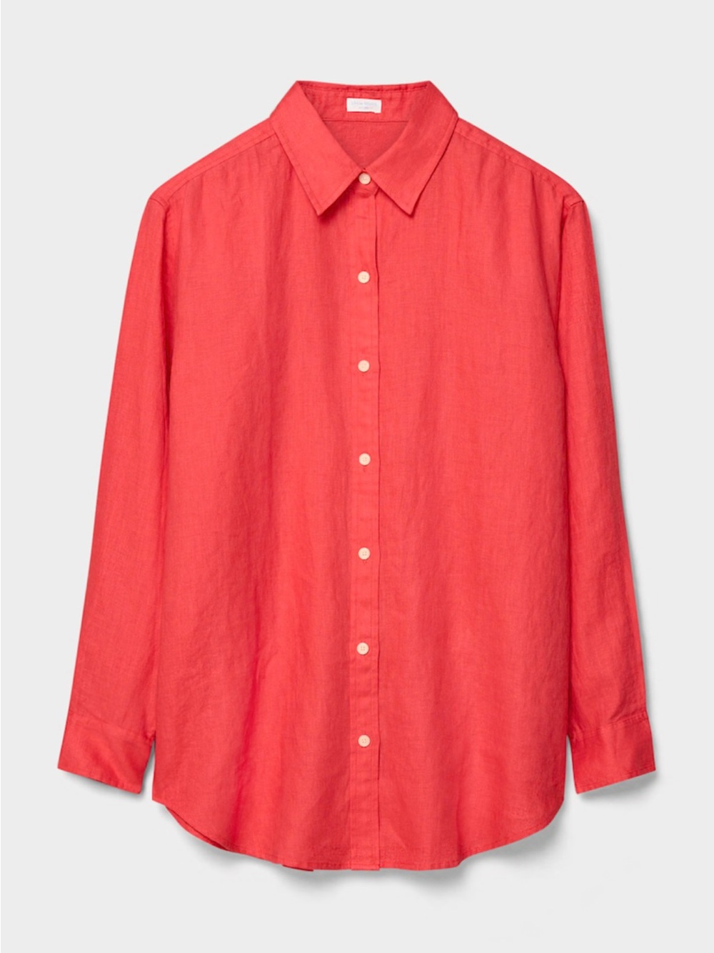 Aritzia Little Moon Sail Linen Shirt in Cherry Red NWT